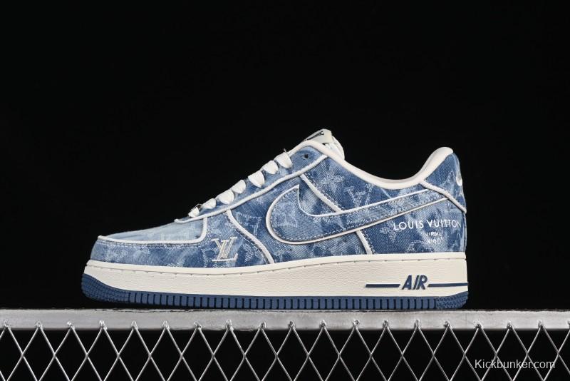 Nike Air Force 1 '07 Low LV Collaboration Blue Denim Casual Sneakers - SC9207-532