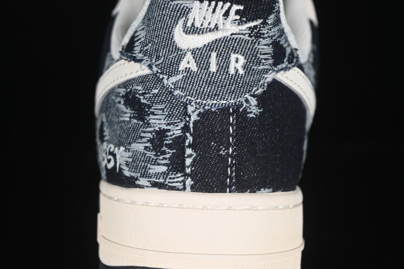 Nike Air Force 1 '07 Low Stussy Collaboration Retro Denim Casual Sneakers - XS1958-578