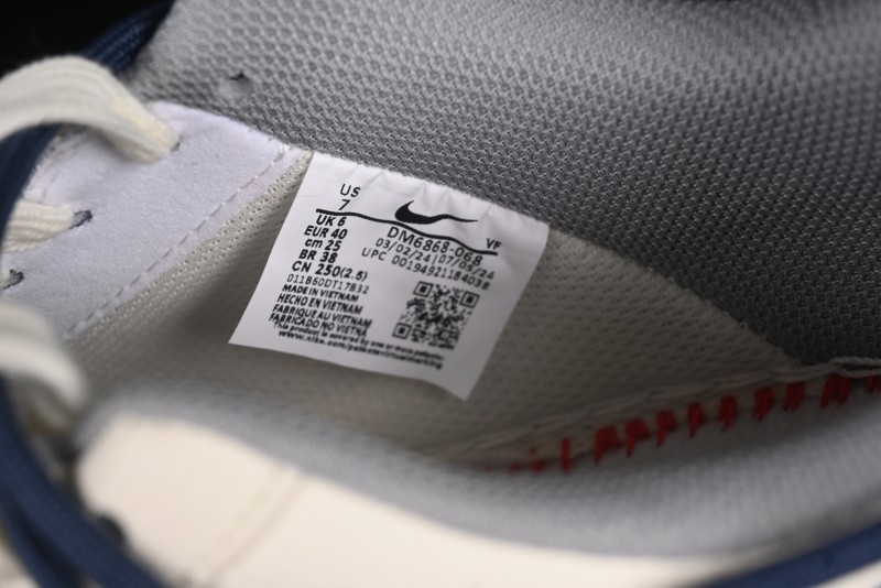 Nike Air Force 1 '07 Low Supreme Collaboration Two-Tone Blue Grey Lace-Up Casual Sneakers - DM6868-068