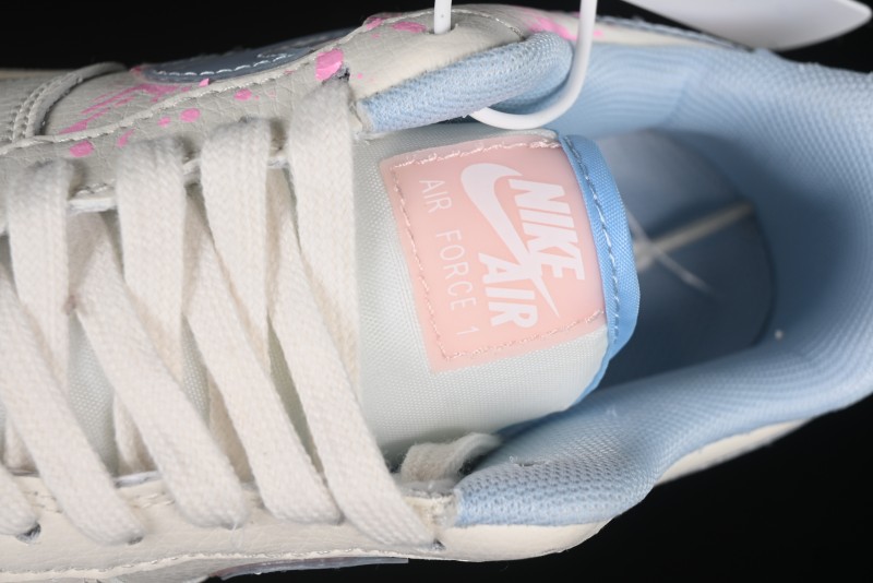 Nike Air Force 1'07 Low Pink and Blue Love Limited Edition Casual Sneakers - CW1574-058