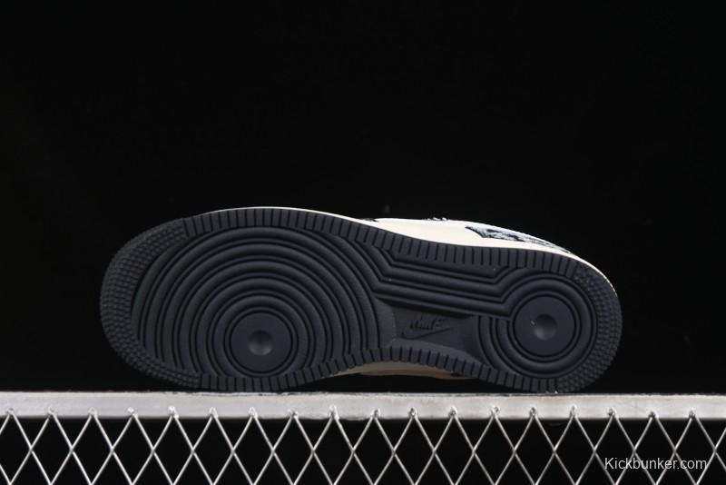 Nike Air Force 1 '07 Low Stussy Collaboration Retro Denim Casual Sneakers - XS1958-578
