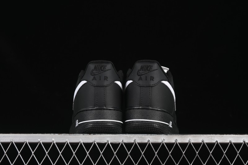 Nike Air Force 1 '07 Low Casual Sneakers in Black & White with Hemp Rope Detailing - ZH0316-073