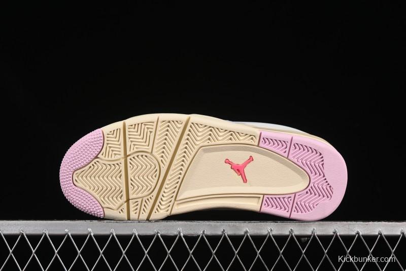 Nike Air Jordan 4 Remastered Retro Sneakers with Textile Mesh and Suede Upper - IB4466-025