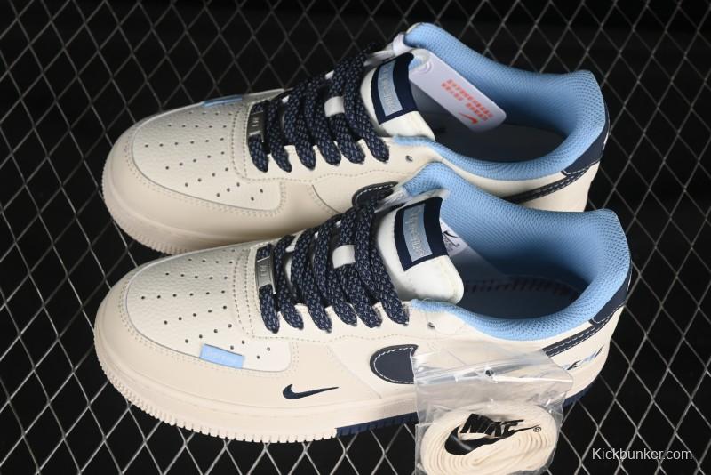 Nike Air Force 1 '07 Low Supreme Collaboration Dual-Tone Blue Label Casual Sneakers - XS1958-565