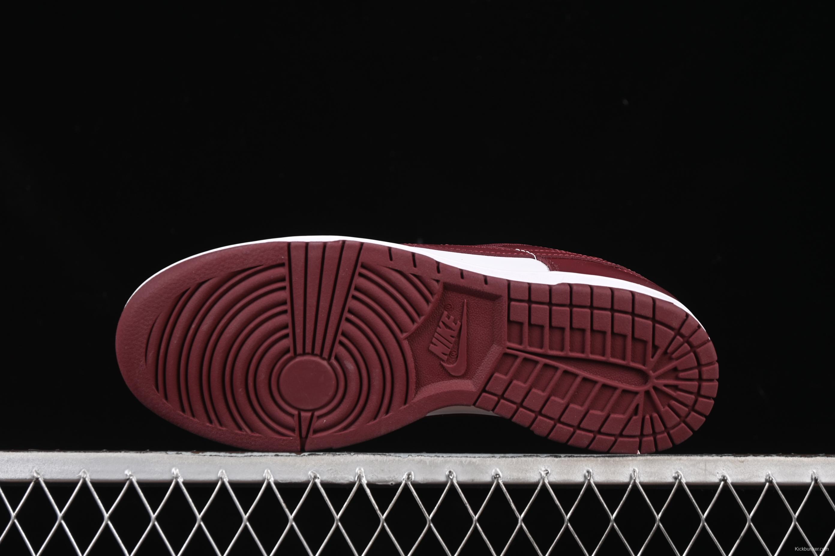 Nike SB Dunk Low Bordeaux Red Low-Top Casual Skate Shoes - DV0833-115