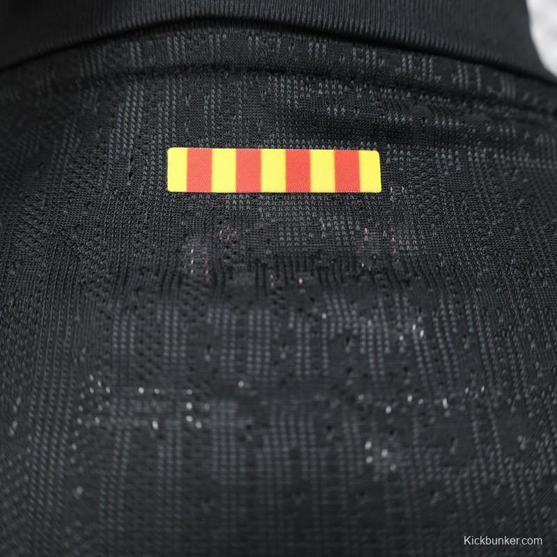 Player Version 24/25 Barcelona x Travis Scott Away Black Jersey With Red Sponsor