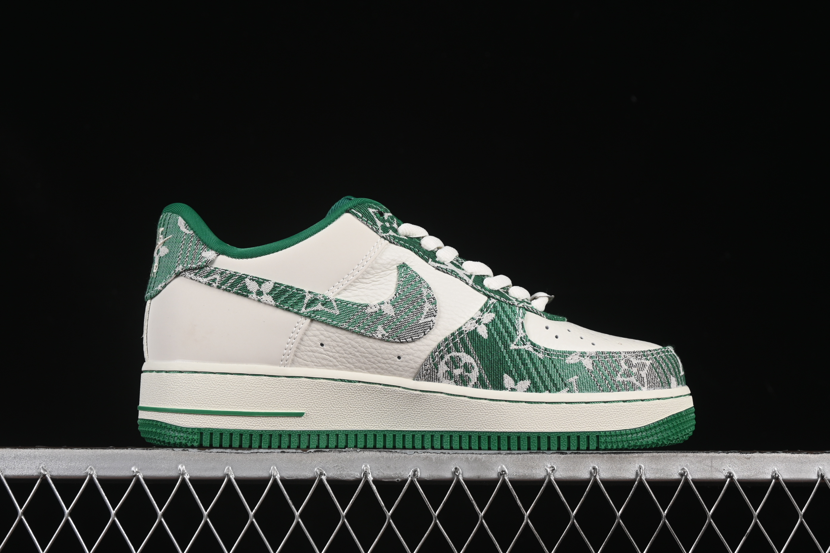Nike Air Force 1 '07 Low LV Collaboration Green Denim Casual Sneakers - SC9207-538