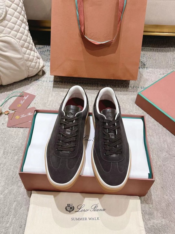 2025 Unisex Le Parmentier Black Suede Leather Sneakers Top Version LY00320(F)/LY00330(M)