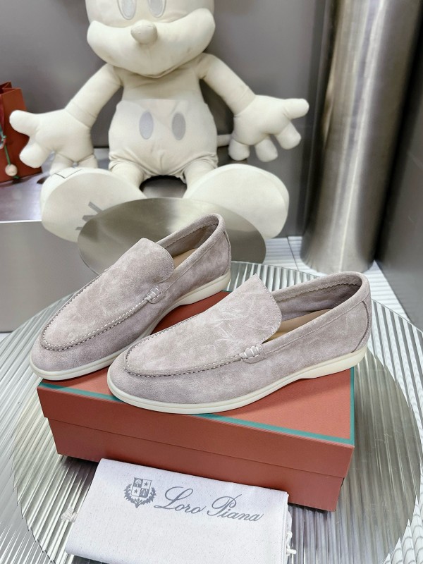 2024 Unisex Le Parmentier Beige Suede Loafers MJ00270