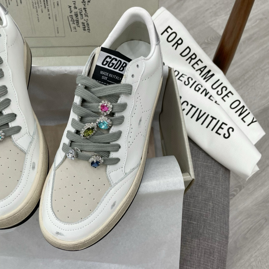 2024 Unisex GGDB white grey leather sneakers MJ00260