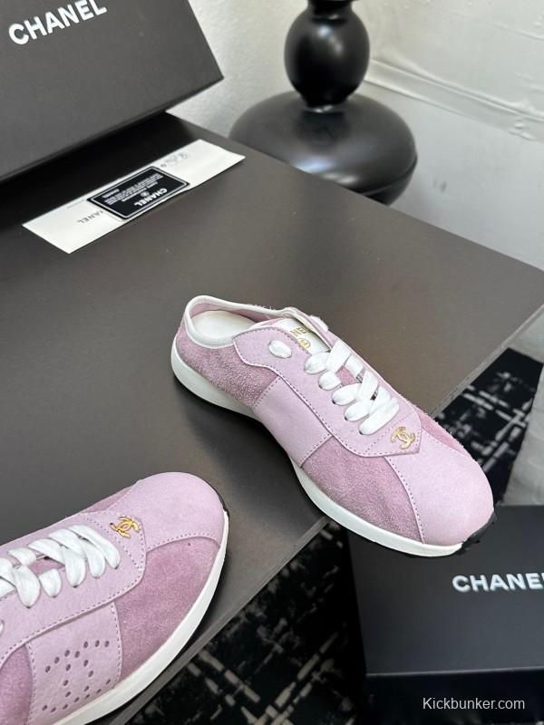 2025 Women CHANEL Pink Suede Casual Sneakers Classic Craftsmanship LY00360(F)
