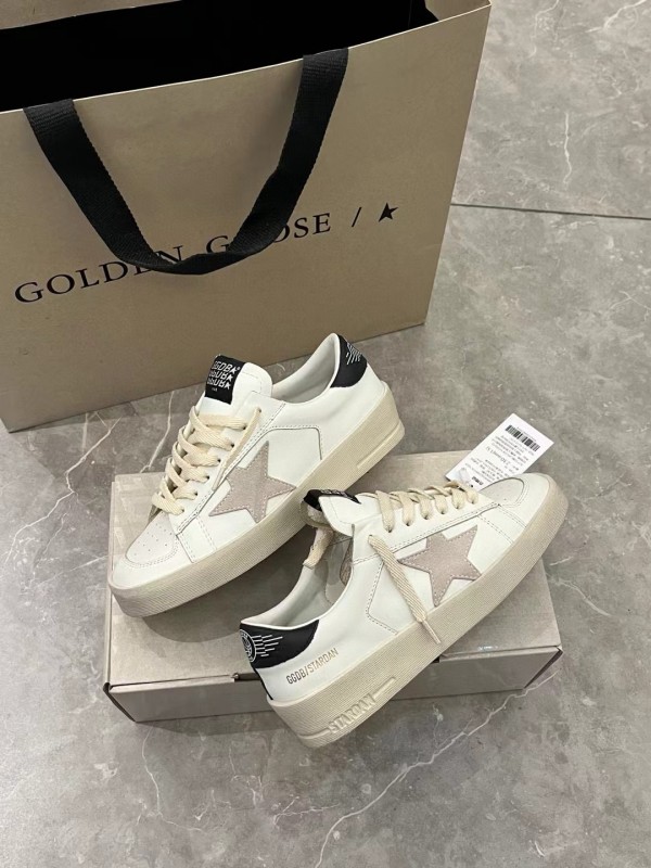 2024 Unisex GGDB White Black Leather Low Top Sneakers MJ00260