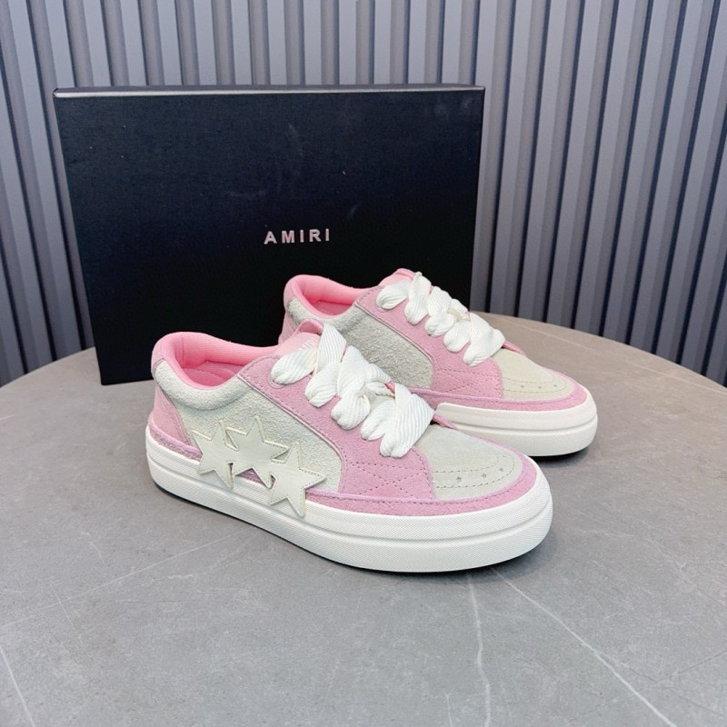 2024 Women Amiri Pink White Canvas Sneakers MJ00300