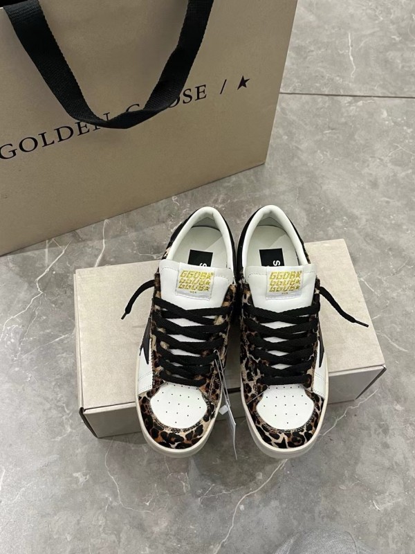 2024 Women GGDB White Leopard Leather Sneakers MJ00260