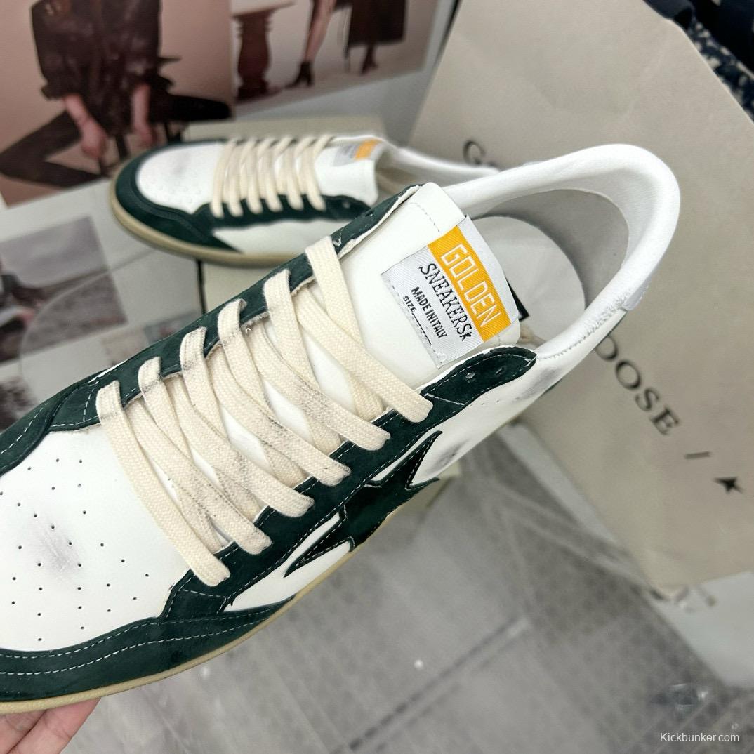 2024 Unisex GGDB White Green Leather Sneakers MJ00260