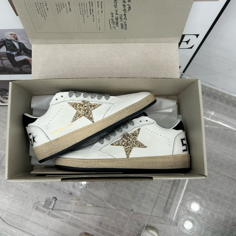 2024 Unisex GGDB White Gold Leather Sneakers MJ00260