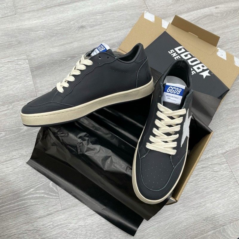 2024 Unisex GGDB Black White Leather Sneakers MJ00260