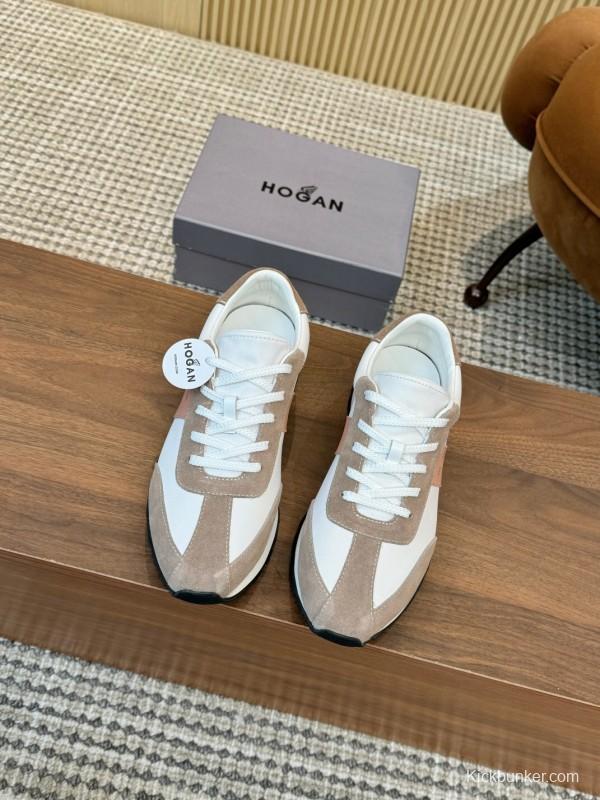 2025 Unisex TOM FORD White Brown Suede Leather Sneakers LY00360(F)/LY00370(M)