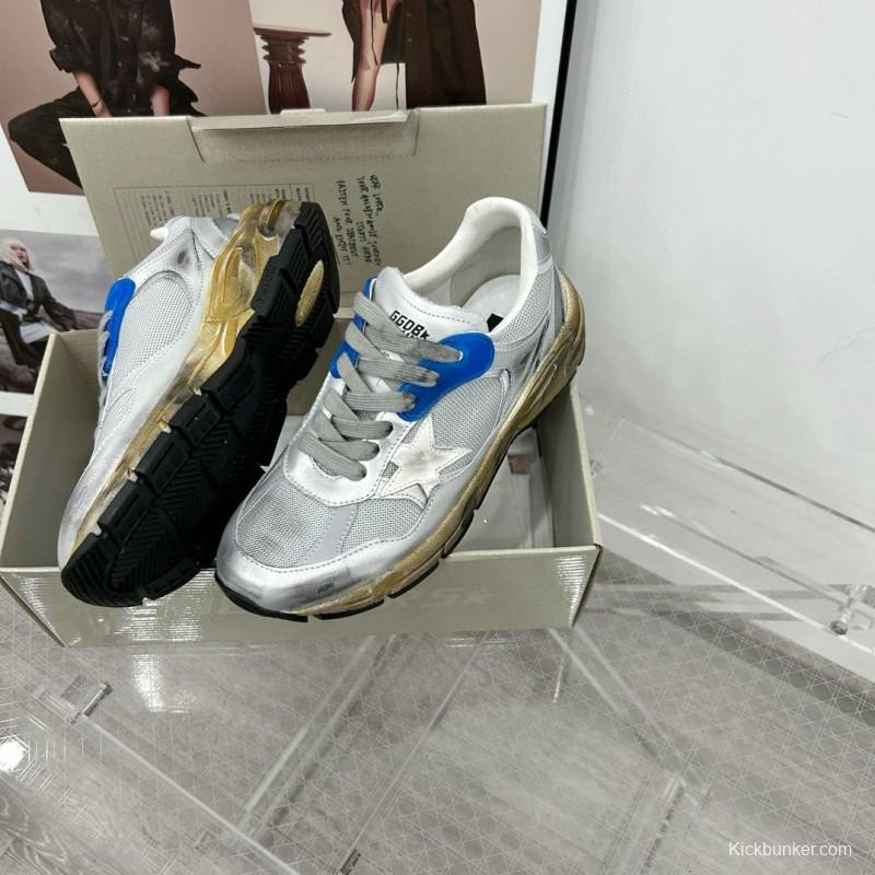 2024 Unisex GGDB Silver Blue White Mesh Sneaker