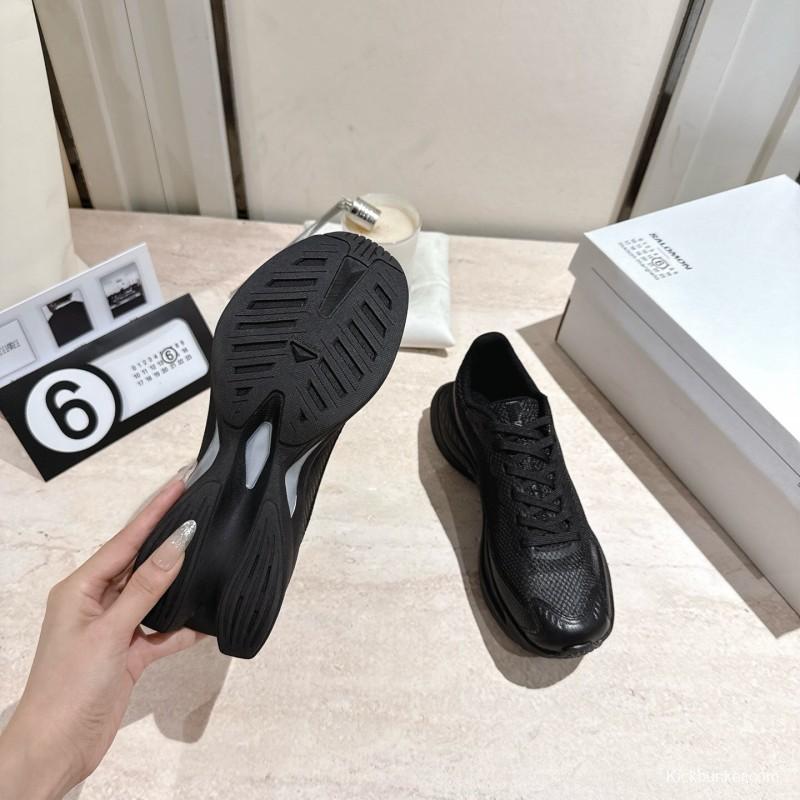 2025 Unisex MM6 Maison Margiela Black Polyester Polyurethane Rubber Road Running Shoes Spectur 2 KFY00330
