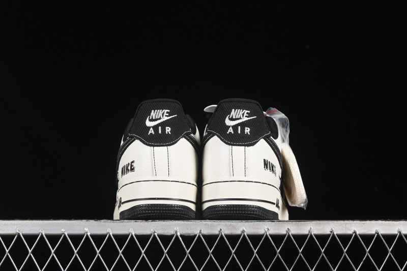 Nike Air Force 1'07 Low Black White Triple Swoosh Casual Sneakers - SC9207-537