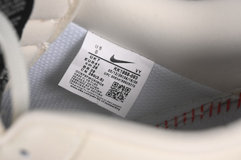 Nike Air Force 1 '07 Low Stussy Collaboration White Gray Casual Sneakers - KK1988-093
