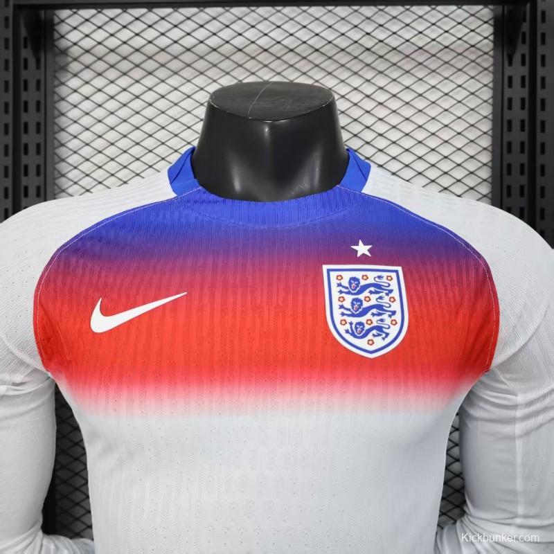 Player Version 2025 England Home Long Sleeve Jersey