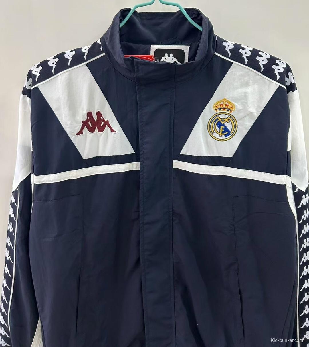 25/26 Real Madrid 1967 Style Black/White Windbreaker
