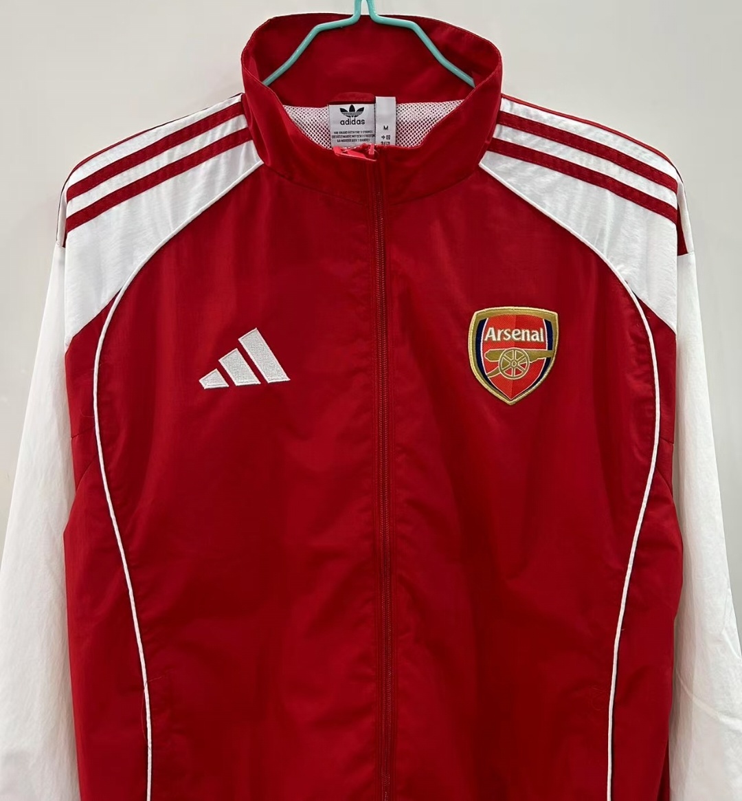 25/26 Arsenal Red/White Windbreaker