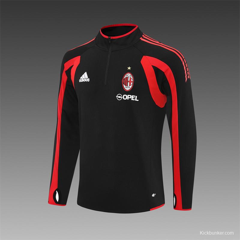 Retro 05/06 AC Milan Black Half Zipper Jacket