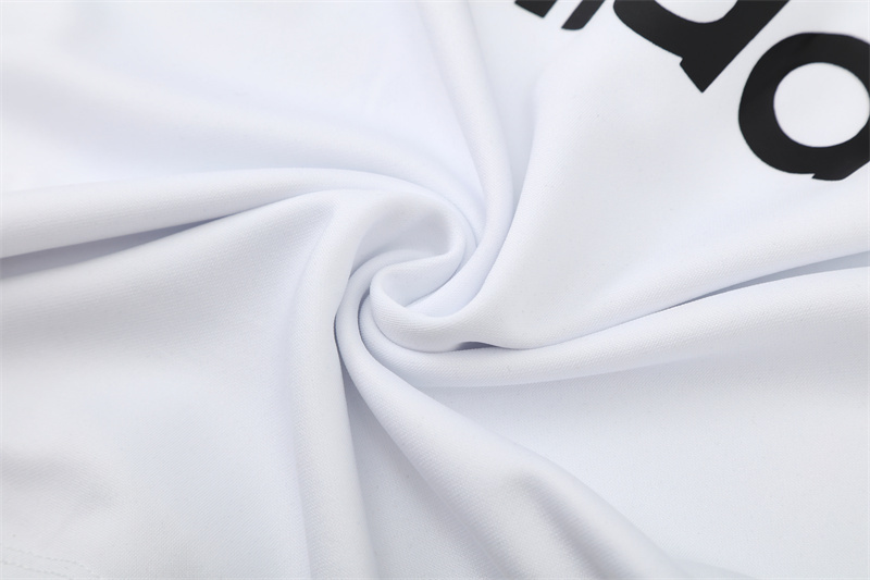 Retro 11/12 Real Madrid White Half Zipper Jacket