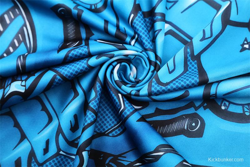 25/26 Napoli Light Blue Camouflage Half Zipper Jacket+Long Pants