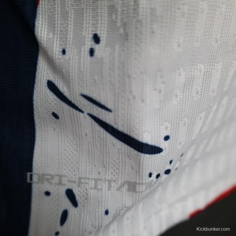 Player Version 25/26 PSG/Paris Saint-Germain White with Abstract Art Pattern Jersey