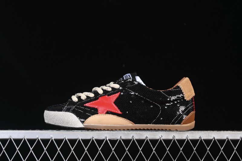 Golden Goose True Star Distressed Leather Sneakers - GGDB