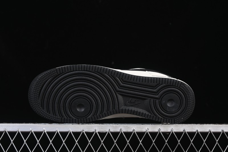 Nike Air Force 1 '07 Low Gucci Collaboration Off-White Black Canvas Hook Low-Top Casual Sneakers - XD2588-605