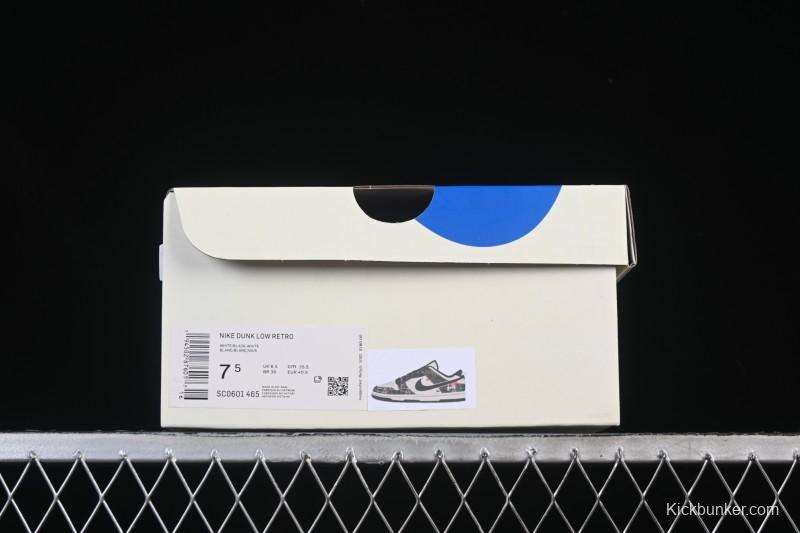 Nike SB Dunk Low BAPE Collaboration White Army Green Anniversary High-End Custom Low-Top Casual Skate Shoes - SC0601-465