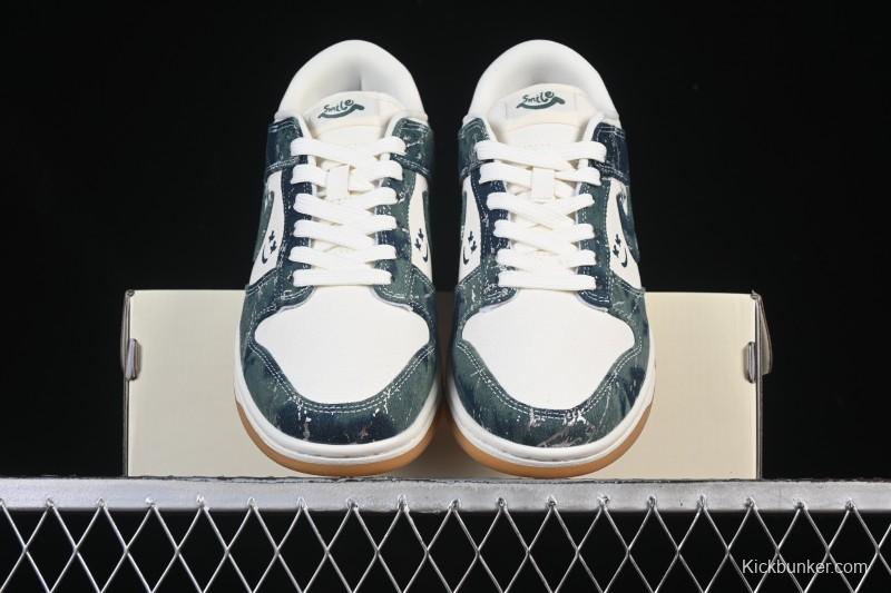Nike SB Dunk Low Military Green Woven Custom Low-Top Casual Skate Shoes - SC0601-464