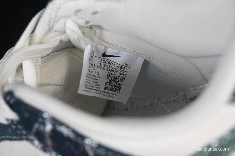 Nike SB Dunk Low Military Green Woven Custom Low-Top Casual Skate Shoes - SC0601-464