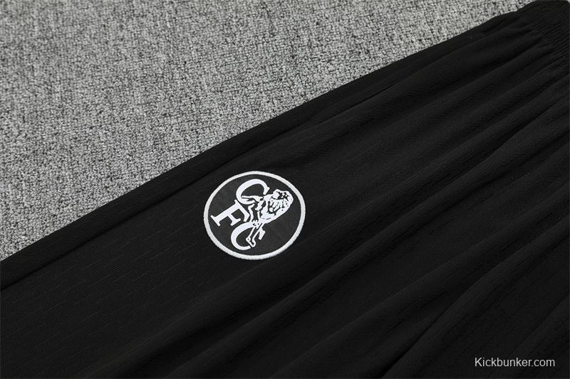 Player Version 25/26 Chelsea Color Blue T90 Half Zipper Jacket+Long Pants