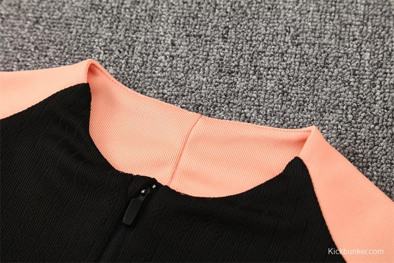 Player Version 25/26 France Black Half Zipper Jacket+Long Pants