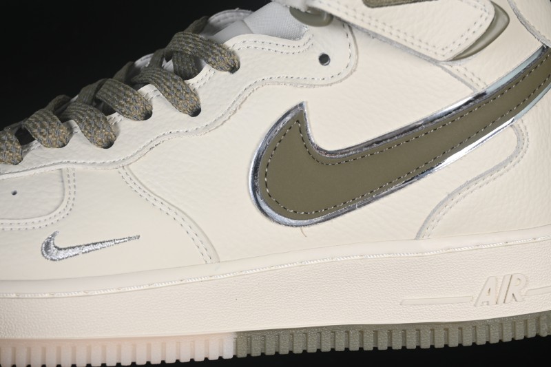 Nike Air Force 1 '07 Mid Retro Basketball Sneakers with 3M Reflective Upper and Crystal Translucent Sole - XL0236-231