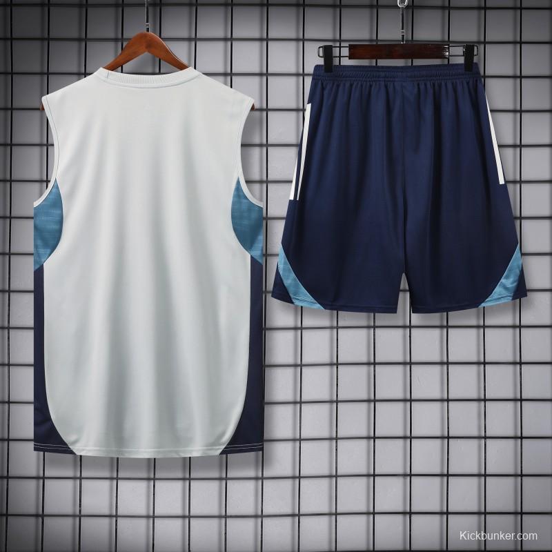 25/26 Real Madrid White Vest Jersey+Shorts