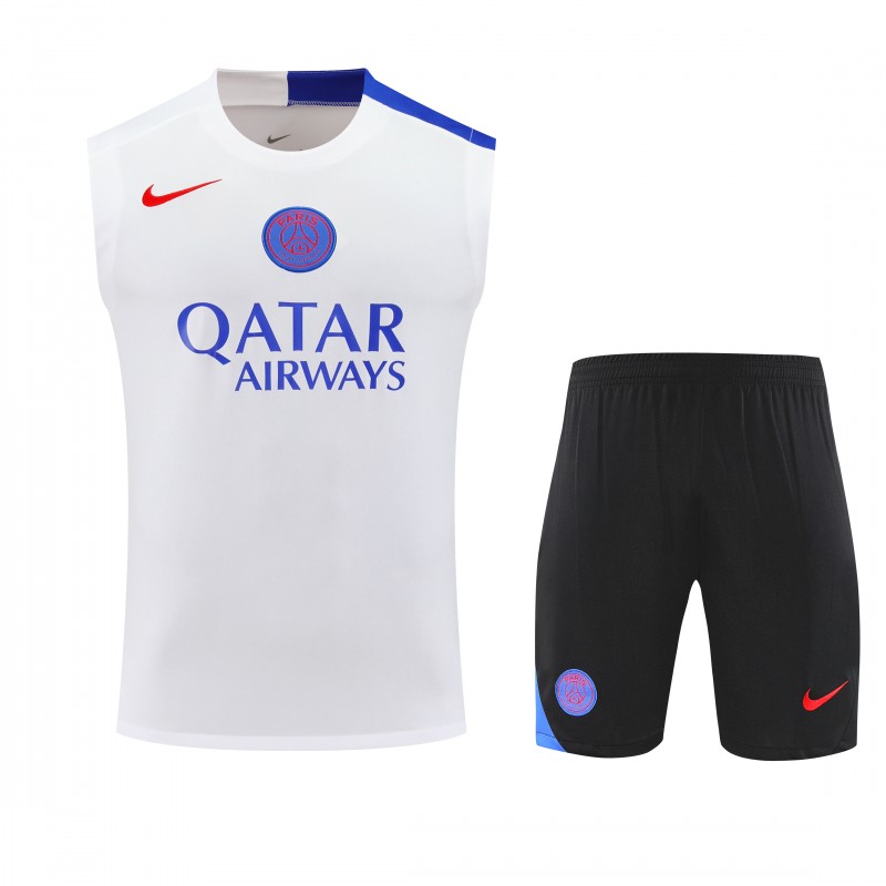 25/26 PSG White Vest Jersey+Shorts