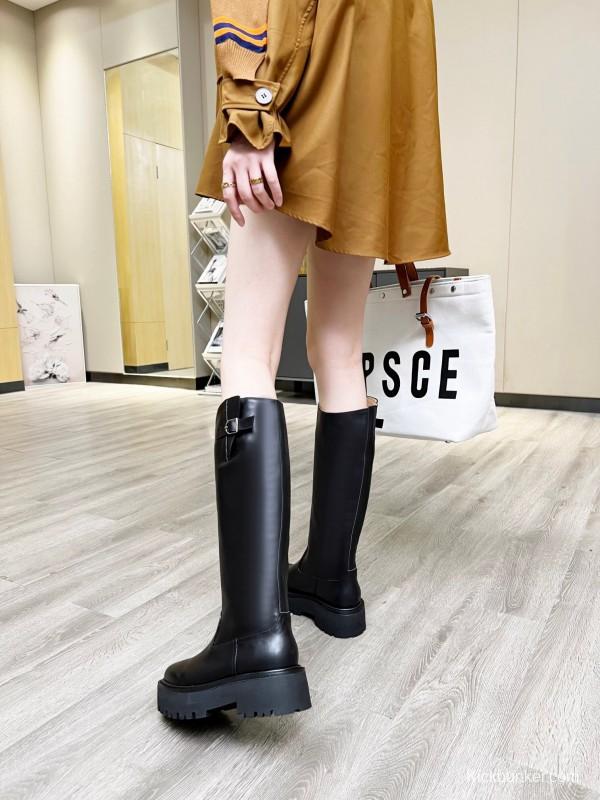 Celine 2025/SS Belt Buckle Knee High Boots - LY00420