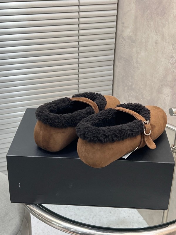 Alaia Fall/Winter 2025 Wool Mary Jane Ballet Flats - KFY00310
