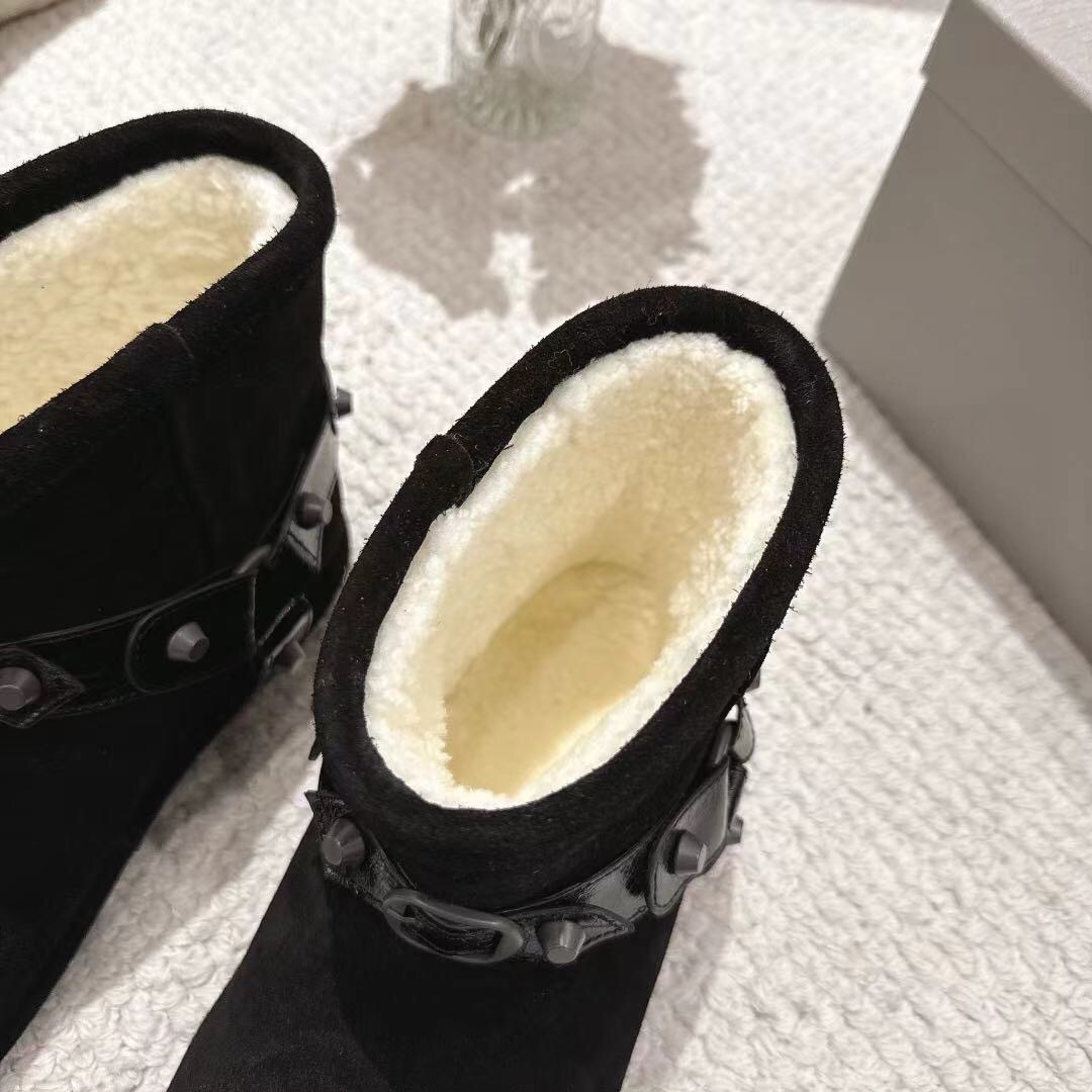 Balenciaga F022 Winter Wool Short Boots Snow Boots - F022