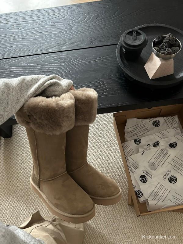 UGG 2025/SS High Boot Snow Boots with Faux Fur Collar - AS00370
