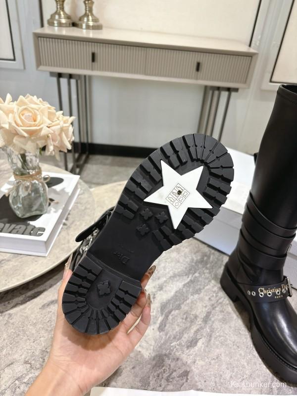 Dior Punk Style Strap Ankle Boots - KFY00470