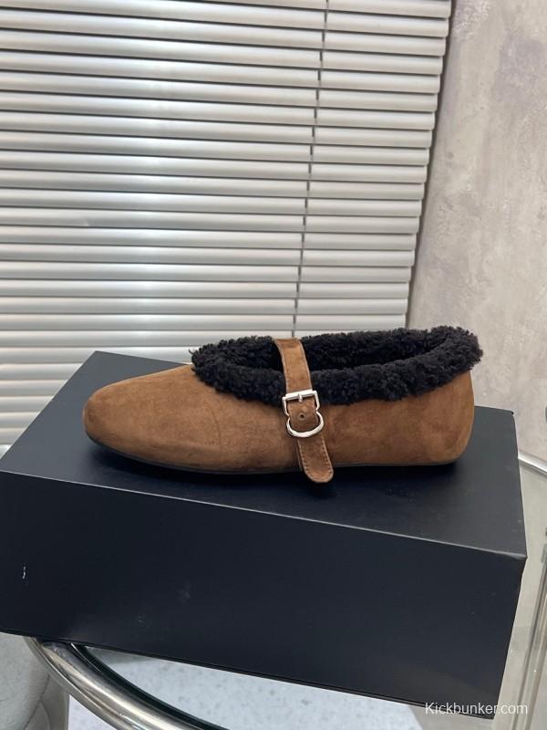 Alaia Fall/Winter 2025 Wool Mary Jane Ballet Flats - KFY00310