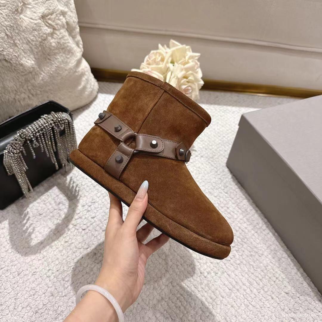 Balenciaga F022 Winter Wool Ankle Boots Snow Boots - F022